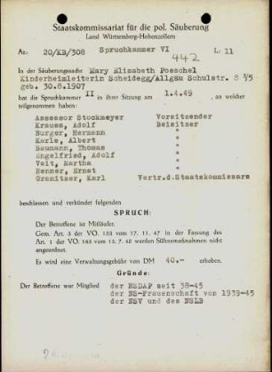 Poeschel, Mary Elisabeth
