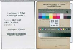 Entnazifizierung Wilhelm Hoffmann , geb. 03.11.1887 (Landwirt)