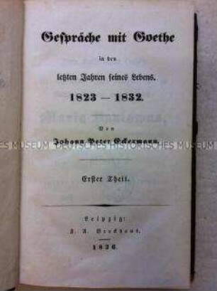 Gespräche mit Goethe