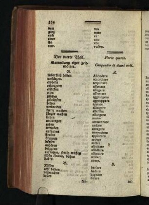 Der vierte Theil: Sammlung einiger Zeitwoerter