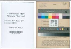 Entnazifizierung Hugo Schmale , geb. 14.08.1902 (Gastwirt)