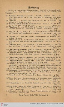 Nachtrag (Nr. 1352 - 1405)