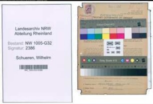 Entnazifizierung Wilhelm Schueren , geb. 06.06.1889 (Baufuehrer)