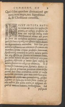 Quod sint quaedam divinationum genera non impia, nec superstitiosa, & Christianis concessa.