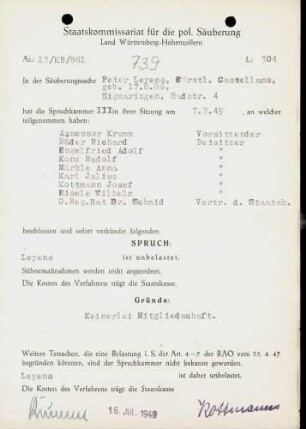 Leyens, Peter