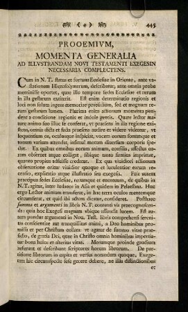 445-456, Prooemium, Momenta Generalia ad ...
