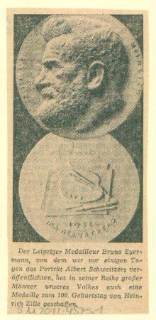 Zeitungsausschnitte - Zilles 100. Geburtstag
