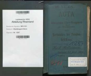 Holtmann; Karl, Bergassessor; Prüfungs- u. Personalakten Band 1