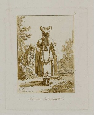 Femme Schouvache, Blatt 4 der Folge "Deuxième Suite d’habillements de diverses Nations"