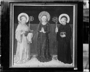 Kloster Lichtental Gemälde Maria im Ährenkleid zwischen heiligen Mönchen (16. Jahrhundert)
