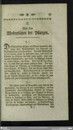 II. Von den Wohnplätzen der Pflanzen