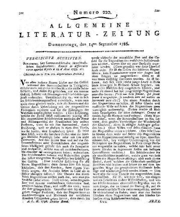 Medicinischer Briefwechsel. St. 2. Von einer Gesellschaft Aerzte herausgegeben. Halle: Gebauer 1786