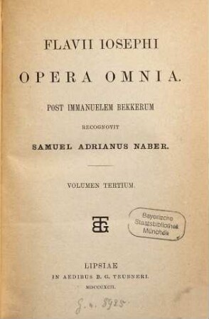 Opera omnia : Post Immanuelem Bekkerum recognovit Samuel Adrianus Naber, 3