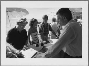 Klaus Wildbolz, Patrick Winczewski und Sandra Kessler, Fernsehproduktion "Hotel Paradies", Mallorca