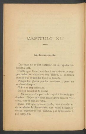 Capítulo XLI - La desesperación.