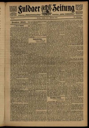 Zweite Ausgabe vom Freitag, den 01. Februar 1907.