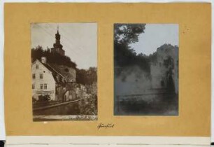Schlossbrücke, Querfurt. Burg, Querfurt: Ansichten (aus: Skizzen- und Fotoalbum 23)