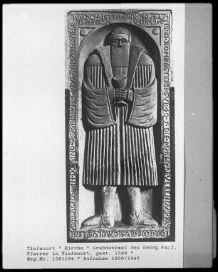 Grabdenkmal des Georg Karl, Pfarrer in Tiefenort (gest. 1588)