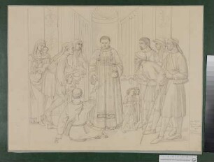 Der hl. Laurentius verteilt Almosen von Fra Angelico in der Kapelle Nikolaus V. in Rom