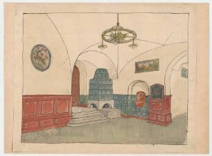 Thiersch, Friedrich von; München, Romanstr. 13; Villa von Hösslin - Innenraum (Perspektive)