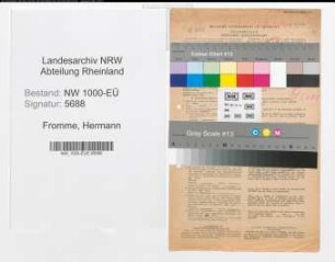 Entnazifizierung Hermann Fromme, geb. 14.09.1887 (Angest.)
