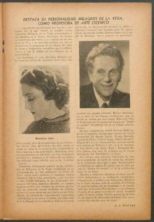 Destaca su personalidad Milagros de la Vega, como profesora de arte escenico