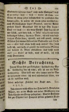 Sechste Betrachtung.