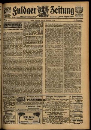 Zweite Ausgabe vom Dienstag, den 22. November 1904.
