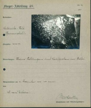 Foto kleiner Stellungen und Laufgräben im Gildweiler Wald (Pfannenstiel) (Luftbild)