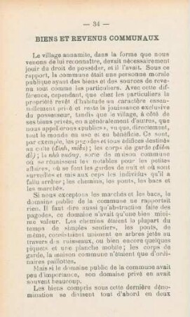 Bien et revenus communaux