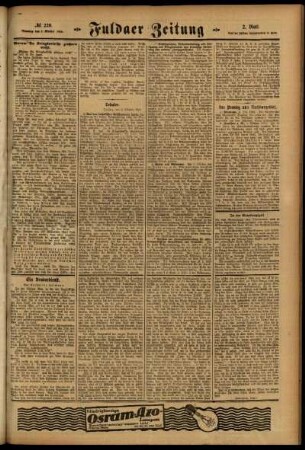 Zweite Ausgabe vom Dienstag, den 03. Oktober 1916.