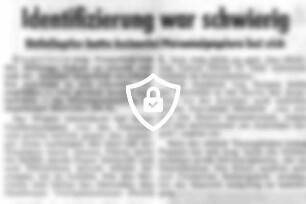 Identifizierung war schwierig