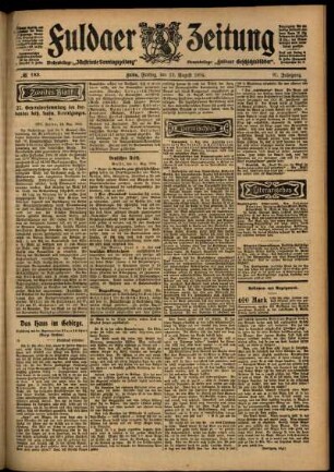 Zweite Ausgabe vom Freitag, den 12. August 1904.