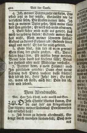 Vom Abendmahle.