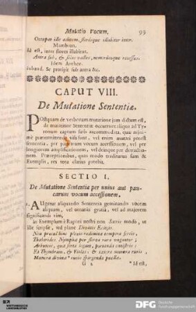 Caput VIII. De Mutatione Sententiæ.