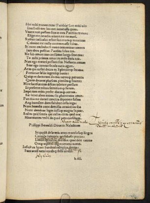 Philippi Beroaldi Dirae in Maledicam
