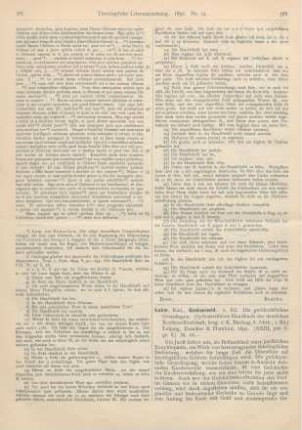 588-594 [Rezension] Sohm, Rudolph, Kirchenrecht. 1. Bd.: Die geschichtlichen Grundlagen