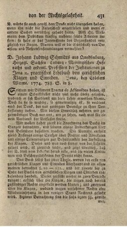 Practisches Lehrbuch von gerichtlichen Klagen und Einreden.