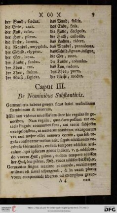 Caput III: De Nominibus Sustantivis