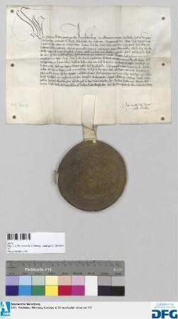 König Sigismund gebietet der Stadt Nürnberg, die 2000 fl jährliche Reichssteuer dem Markgrafen Friedrich von Brandenburg auszuhändigen.
