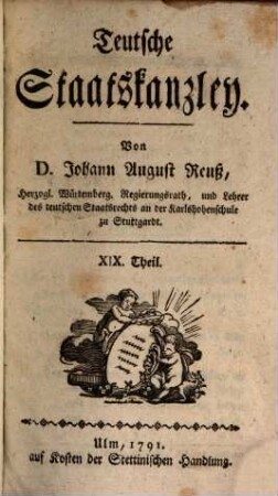 Teutsche Staatskanzlei, 19. 1791