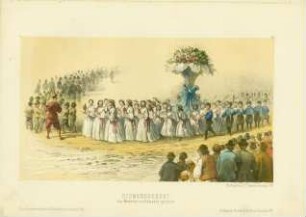 Grafik Bundesschießen 1862 (Blumenbouquet)