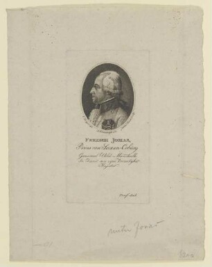 Bildnis des Frederik Josias van Saxen-Cobürg