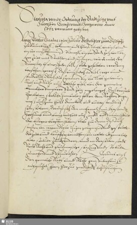 Statuta vnndt Ordnung der Stadt Zeitz umb Succession Gerade vnndt H... anno 1562 ... gebeßert