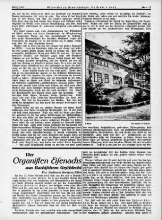 Vier Organisten Eisenachs aus Bachischem Geschlecht / Hermann Kühn