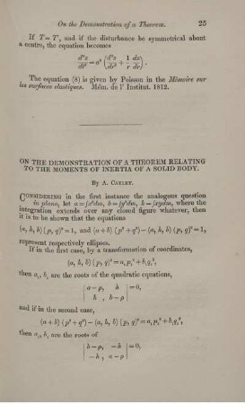 On the demonstration of a theorem relating to the moments of inertia of solid body.