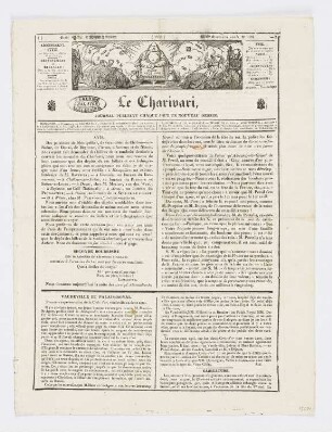 Kopfvignette mit Magot de la Chine, aus: "Le Charivari", Paris 1835