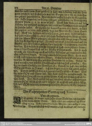 Am Sechszehenden Sonntag nach Trinitatis