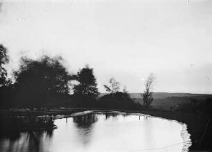 Freiberg-Zug. Landschaft mit Wasserbecken