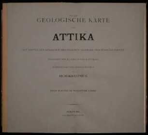 [Atlas]: Geologische Karte Von Attika : Neun Blätter Im Maassstabe 1:25.000